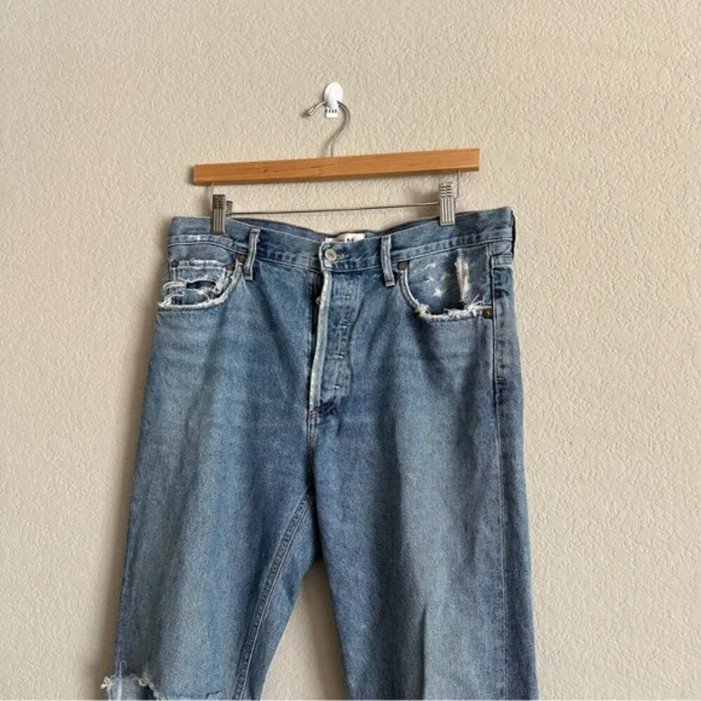 Agolde Feel Good Jamie Distressed Organic Cotton High Rise Button Fly Jeans 29 - Picture 4 of 15